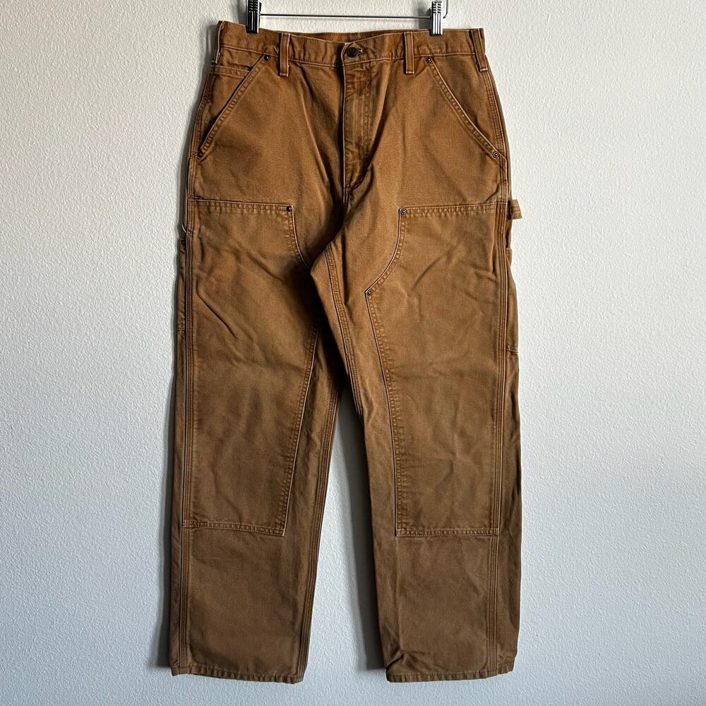 Carhartt B136 BRN brown double knee work wear carpenter pants